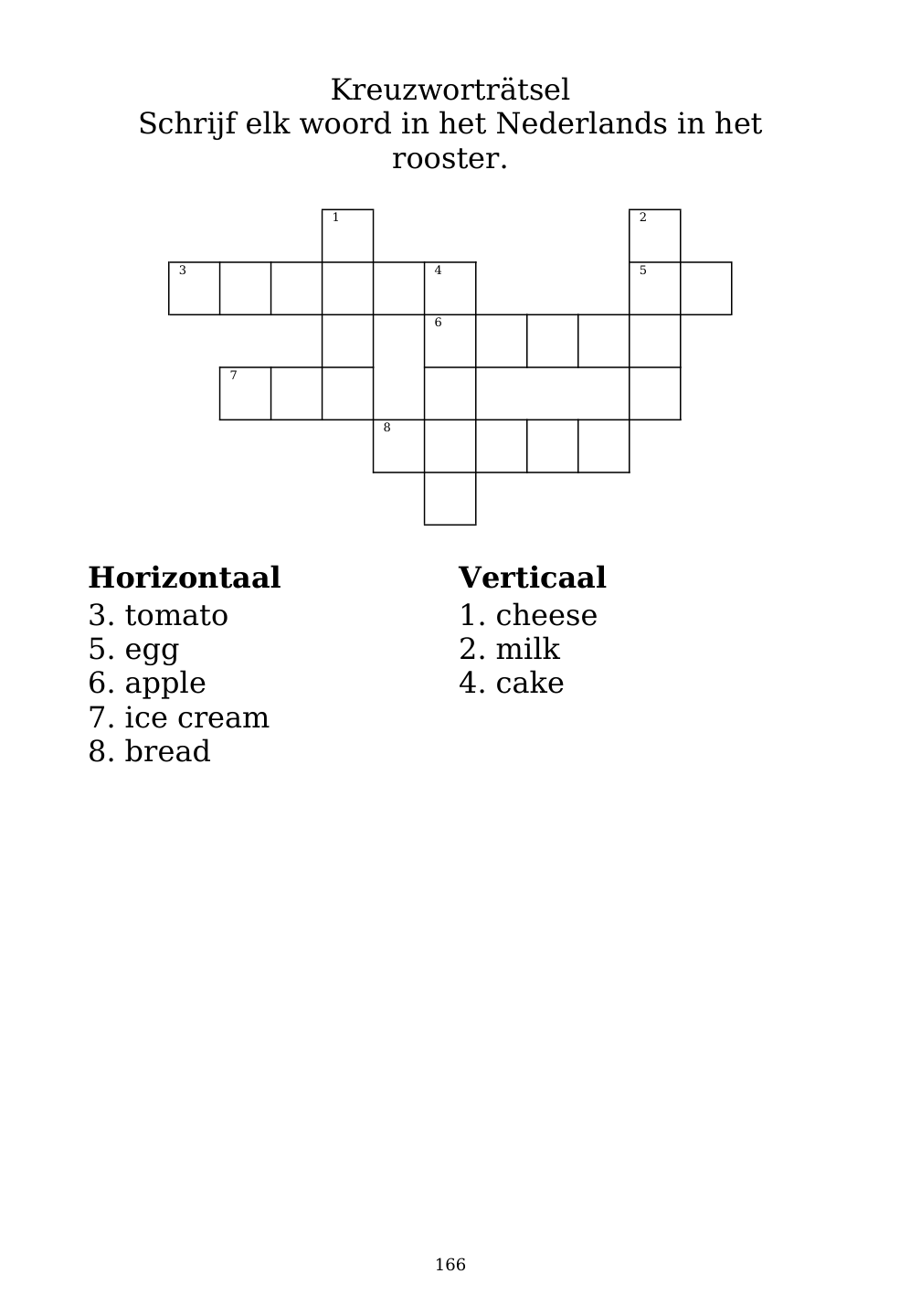 Crossword puzzle from the workbook