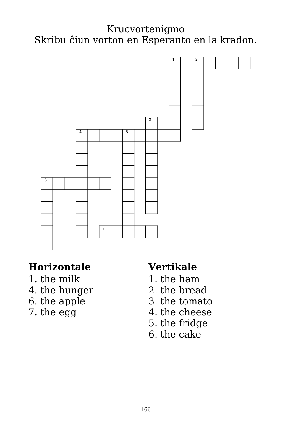 Crossword puzzle from the workbook