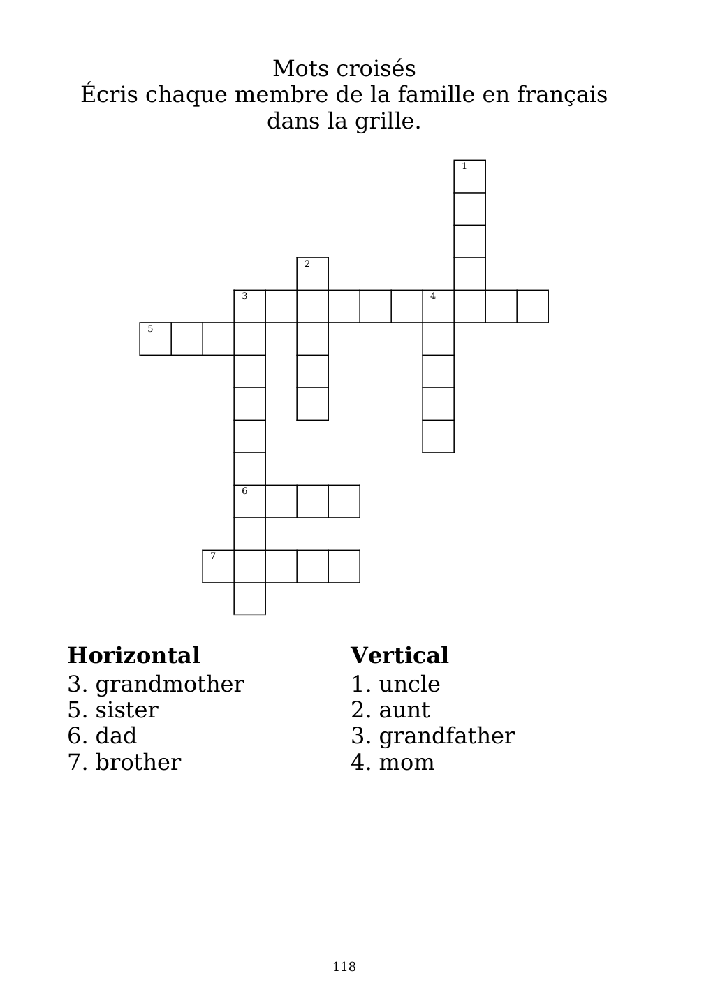 Crossword puzzle from the workbook