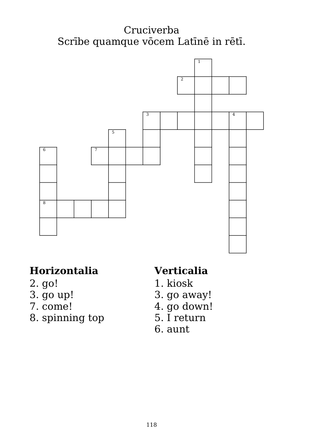 Crossword puzzle from the workbook